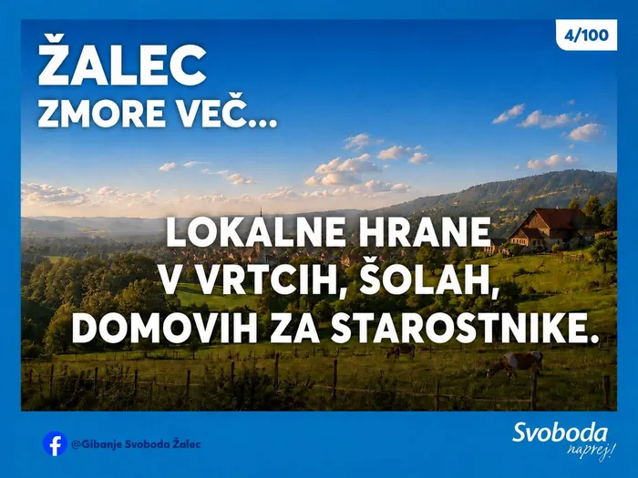 Objava 4/100 – Žalec zmore več… lokalne hrane v vrtcih, šolah, domovih za starostnike.