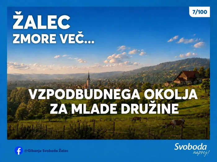 Objava 7/100 – Žalec zmore več… vzpodbudnega okolja za mlade družine.