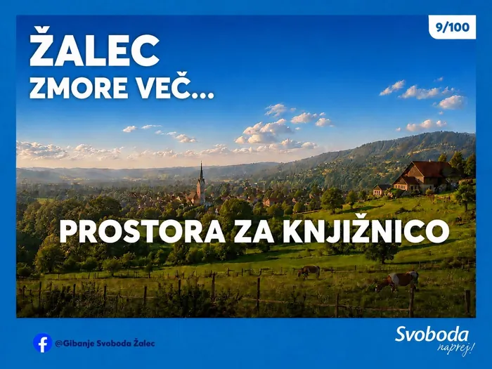 Objava 9/100 – Žalec zmore več… prostora za knjižnico.