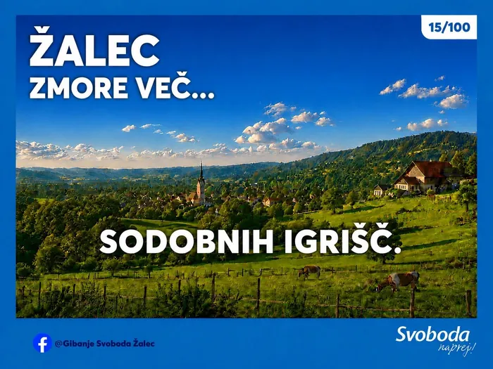 Objava 15/100 – Žalec zmore več… sodobnih igrišč.
