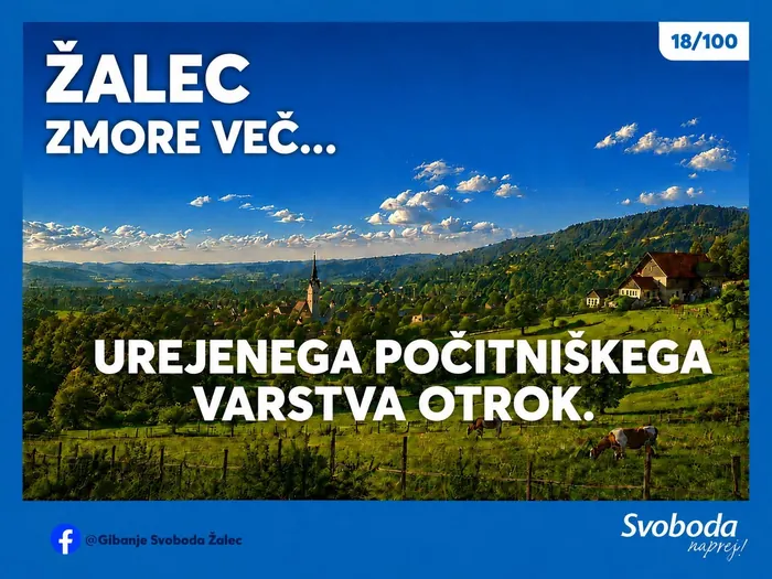 Objava 18/100 – Žalec zmore več… urejenega počitniškega varstva otrok.