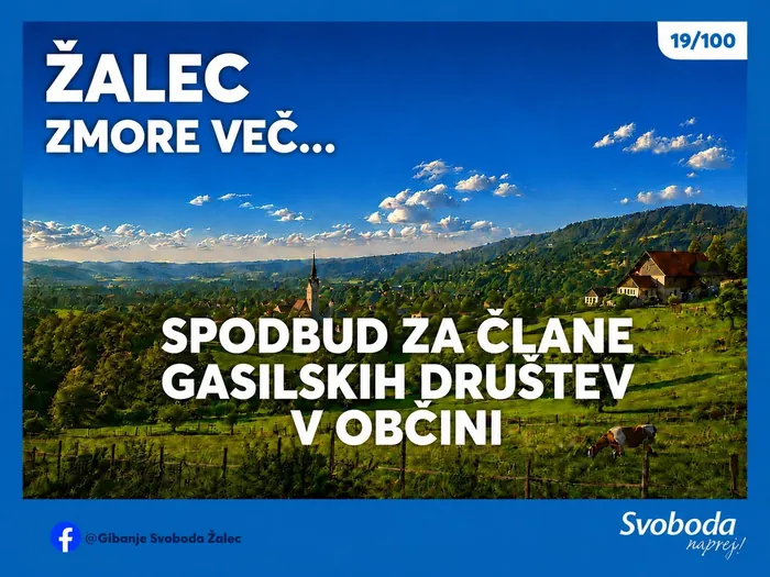 Objava 19/100 – Žalec zmore več… spodbud za člane gasilskih društev v občini.