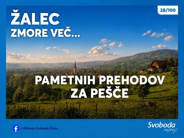 Objava 28/100 – Žalec zmore več… pametnih prehodov za pešče.