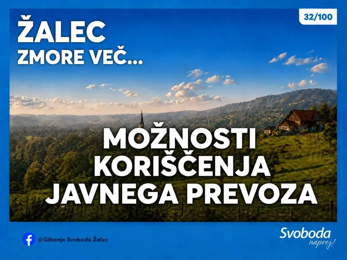 Objava 32/100 – Žalec zmore več… možnosti koriščenja javnega prevoza.