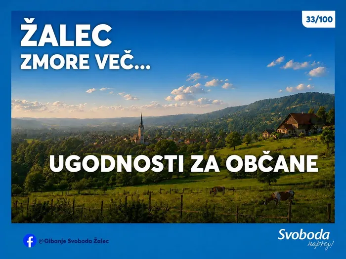 Objava 33/100 – Žalec zmore več… ugodnosti za občane.