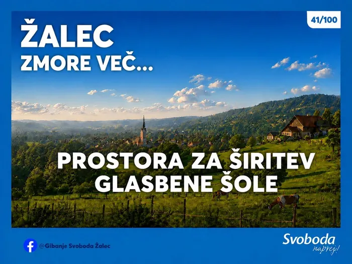 Objava 41/100 – Žalec zmore več… prostora za širitev glasbene šole.
