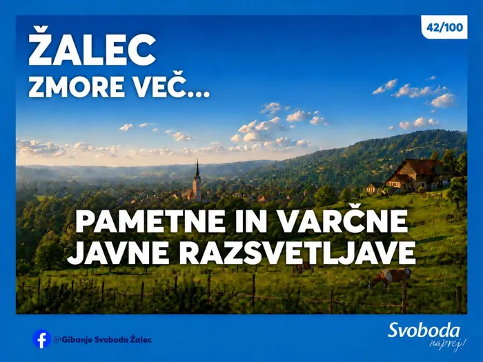 Objava 42/100 – Žalec zmore več… pametne in varčne javne razsvetljave.
