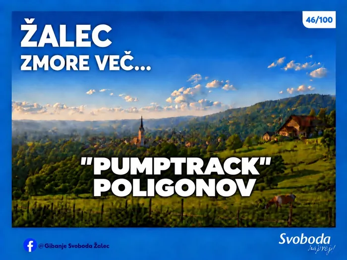 Objava 46/100 – Žalec zmore več… pumptrack poligonov.