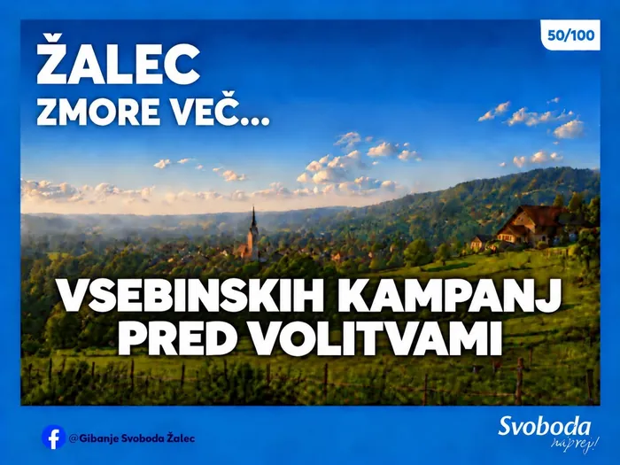 Objava 50/100 – Žalec zmore več… vsebinskih kampanj pred volitvami.