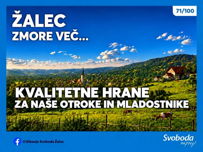 Objava 71/100 – Žalec zmore več… kvalitetne hrane za naše otroke in mladostnike.